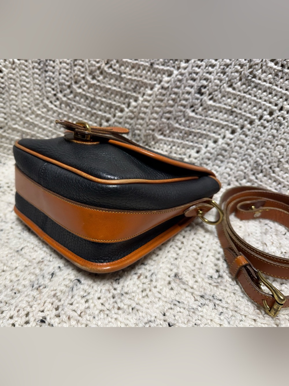 Vintage Dooney & Bourke Square Equestrian Flap Bag - Picture 5 of 11